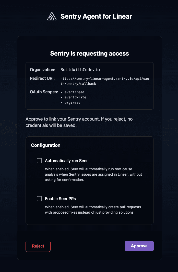 OAuth consent screen