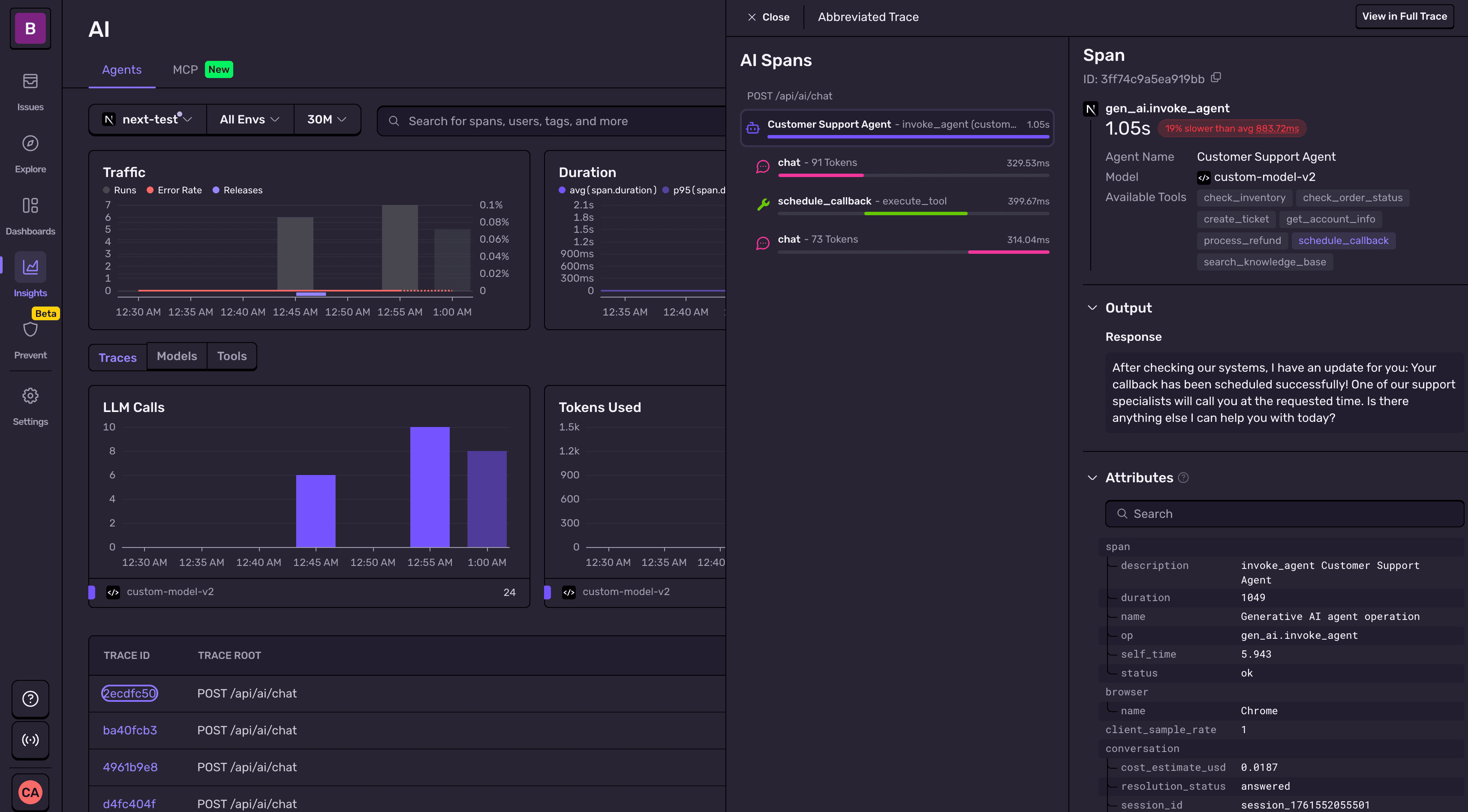 Custom LLM Monitoring