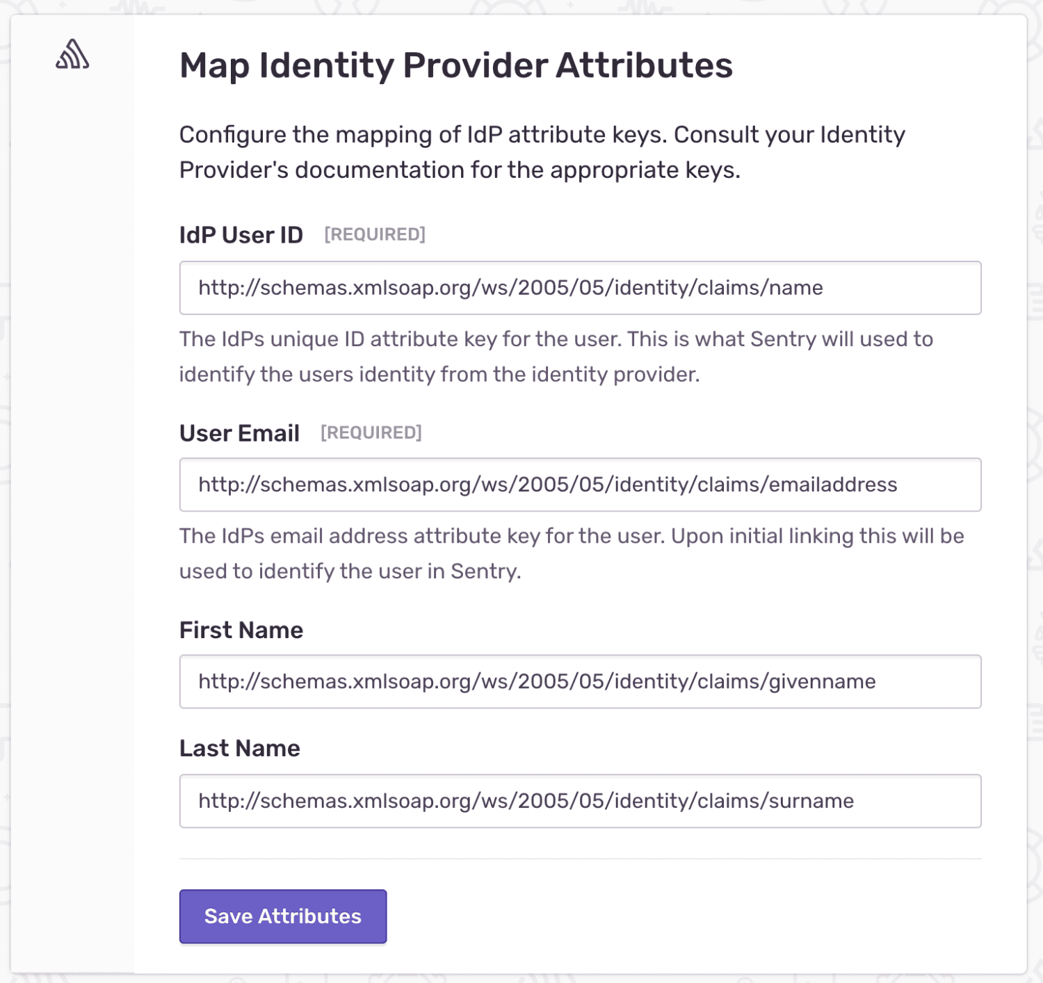 Map Identity with provider attributes