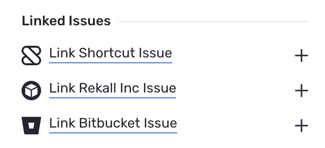Issue linking sidebar showing Shortcut icon.