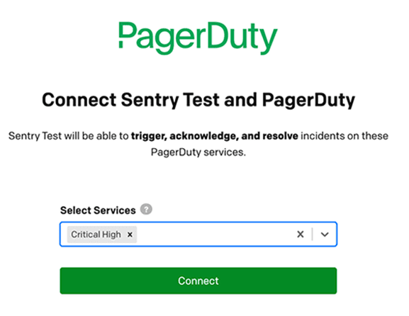 Add PagerDuty services