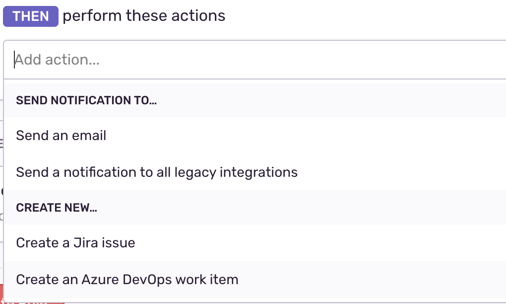 Create Azure DevOps work item as alert action