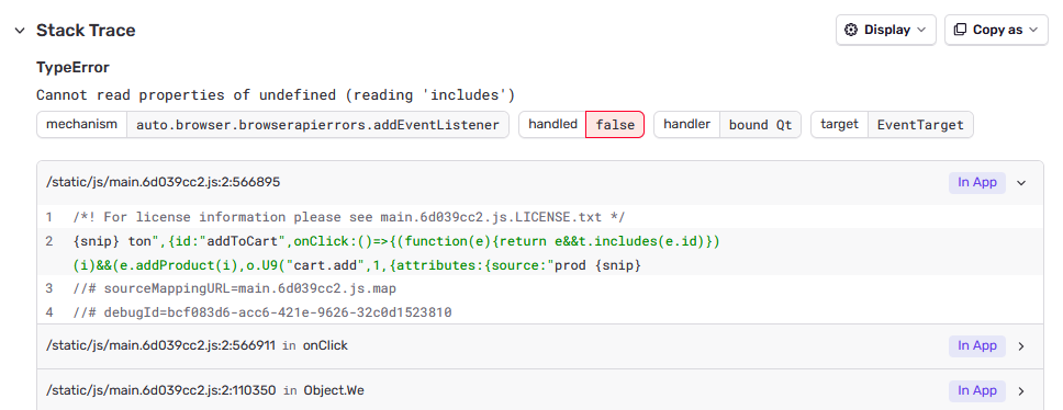 bad stack trace example