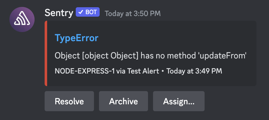 Discord alert