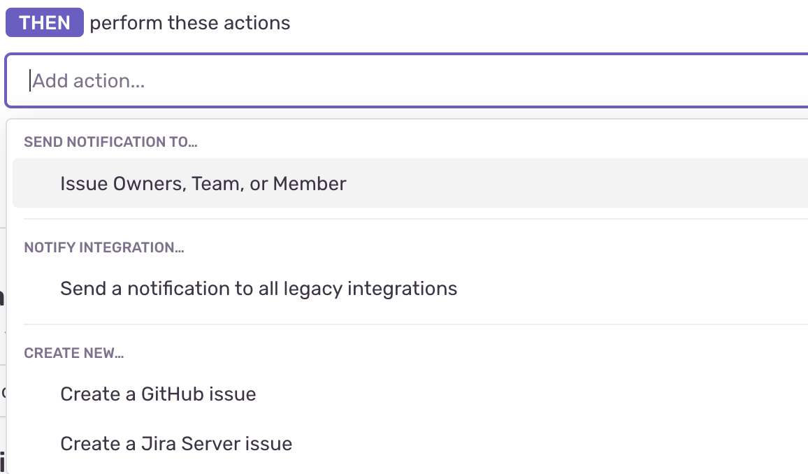 Create GitHub Issue alert action