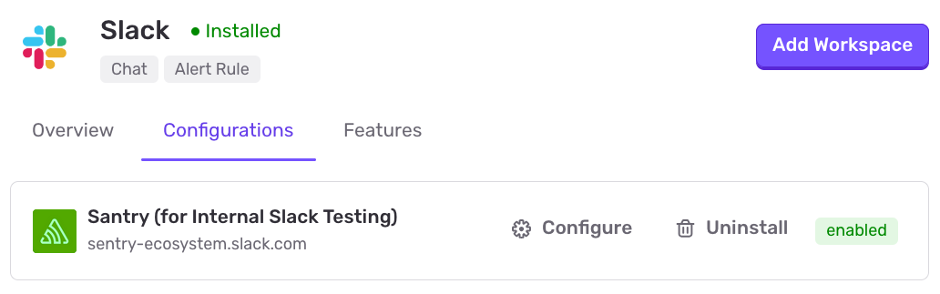 Installation success message